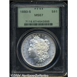 1880-S S$1 MS67 PCGS. Fully struck and