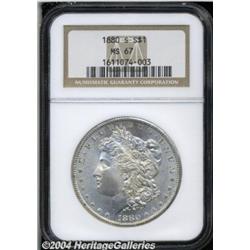 1880-S S$1 MS67 NGC. Fully struck and highly