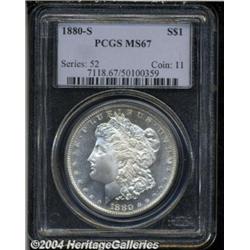 1880-S S$1 MS67 PCGS. Fully struck and highly