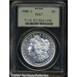 1880-S S$1 MS67 PCGS. Fully struck with