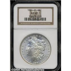 1881-CC S$1 MS65 NGC. A frosty, mildly
