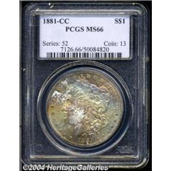 1881-CC S$1 MS66 PCGS. Well struck and