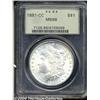 Image 1 : 1881-CC S$1 MS66 PCGS. Untoned and heavily