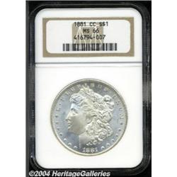 1881-CC S$1 MS66 NGC. A well struck premium
