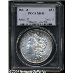 1881-O S$1 MS66 PCGS. Nearly untoned except