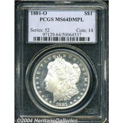1881-O S$1 MS64 Deep Mirror Prooflike PCGS.