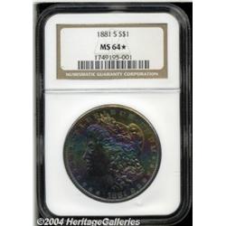 1881-S S$1 MS64 S NGC. Outrageous lemon,
