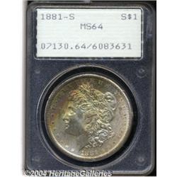 1881-S S$1 MS64 PCGS. Boldly struck and