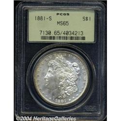 1881-S S$1 MS65 PCGS. Fully struck with