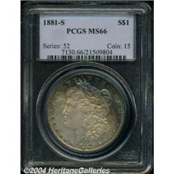 1881-S S$1 MS66 PCGS. Arcs of rainbow