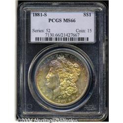 1881-S S$1 MS66 PCGS. Deep golden color is