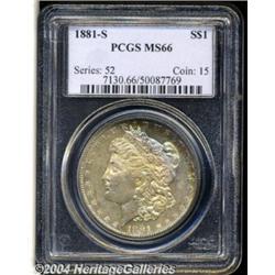 1881-S S$1 MS66 PCGS. Natural blue-golden