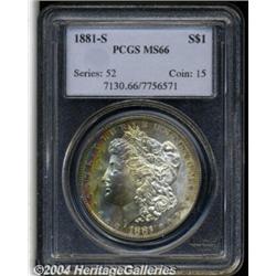 1881-S S$1 MS66 PCGS. Beautiful light golden