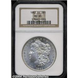 1882-CC S$1 MS65 NGC. Untoned with sharp,