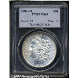 1882-CC S$1 MS65 PCGS. This CC issue has the
