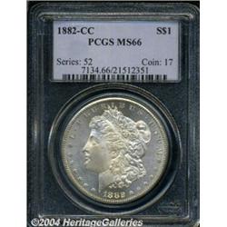 1882-CC S$1 MS66 PCGS. Well struck and highly