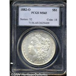 1882-O S$1 MS65 PCGS. Satiny and fully struck