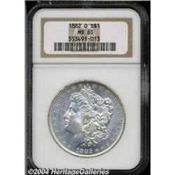 1882-O S$1 MS65 NGC. Both the strike and