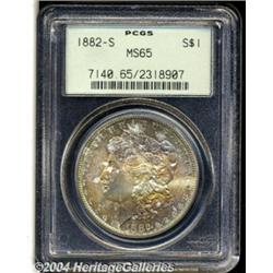 1882-S S$1 MS65 PCGS. The obverse presents a
