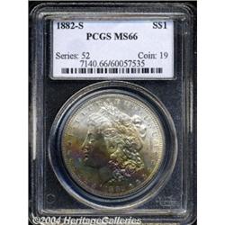 1882-S S$1 MS66 PCGS. Sharply struck and