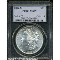 1882-S S$1 MS67 PCGS. A solidly struck dollar