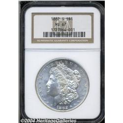 1882-S S$1 MS67 NGC. Fully struck and highly