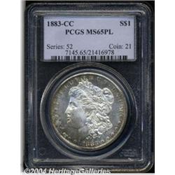 1883-CC S$1 MS65 Prooflike PCGS. Boldly struck