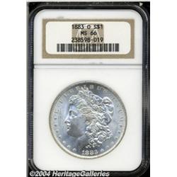 1883-O S$1 MS66 NGC. Boldly struck, save for