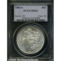 1883-S S$1 MS63 PCGS. An extremely lustrous,