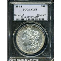 1884-S S$1 AU55 PCGS. Untoned with only modest
