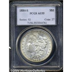 1884-S S$1 AU55 PCGS. Sharply struck with