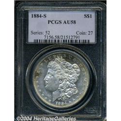 1884-S S$1 AU58 PCGS. A flashy, semi