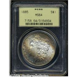 1885 S$1 MS64 PCGS. Well struck and lustrous,