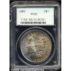 1885 S$1 MS65 PCGS. Well struck and lustrous,