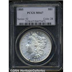1885 S$1 MS67 PCGS. This lovely Superb Gem