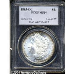 1885-CC S$1 MS64 PCGS. A sparkling,