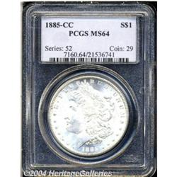 1885-CC S$1 MS64 PCGS. Bright, sharp and