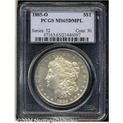 1885-O S$1 MS65 Deep Mirror Prooflike PCGS. A