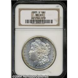 1885-S S$1 MS65 NGC. A sharp, well frosted