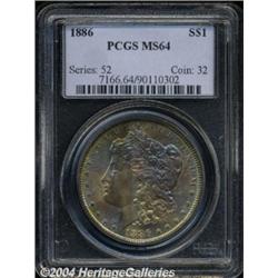1886 S$1 MS64 PCGS. Sharply struck, highly