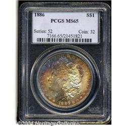 1886 S$1 MS65 PCGS. Well struck with gorgeous