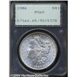 1886 S$1 MS65 PCGS. A sharply struck, old