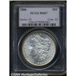 1886 S$1 MS67 PCGS. Fully struck with an