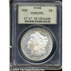 1886 S$1 MS65 Deep Mirror Prooflike PCGS.
