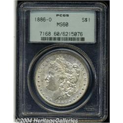 1886-O S$1 MS60 PCGS. Well struck with bright