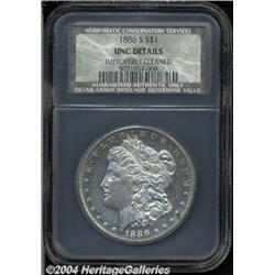 1886-S S$1 MS60 Details, Improperly Cleaned,