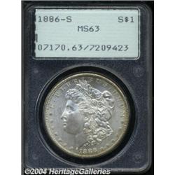 1886-S S$1 MS63 PCGS. Just a hint of light