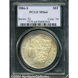 1886-S S$1 MS64 PCGS. A nicely struck and