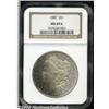 Image 1 : 1887 S$1 MS65 S NGC. Vivid bands of ruby-red,