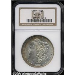 1887 S$1 MS66 NGC. Well struck and fully